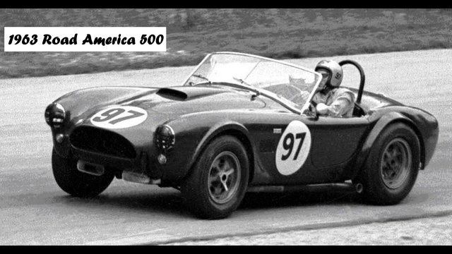 1963 Road America 500 - Dave MacDonald & Bob Bondurant win GT Class in Shelby Cobra CSX2136