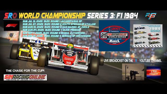SRO 2025 World Series! Series 3- 84' F1 Championship - Round 1 Jacarepagua GP
